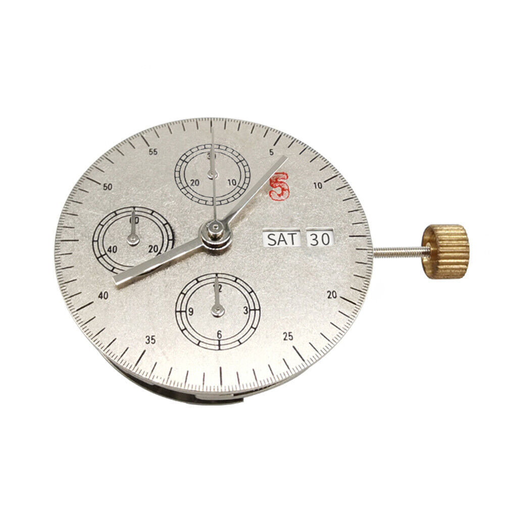 China Made 7750 Automatic Chronograph Movement Date Day Small Second @9 ETA 7750