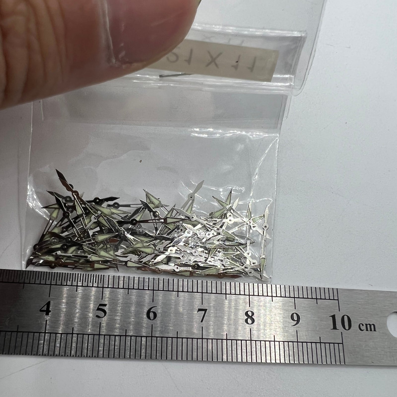 100 Sets 11mm Silver with Lume Watch Hands for Epson PC21 Quartz Movement