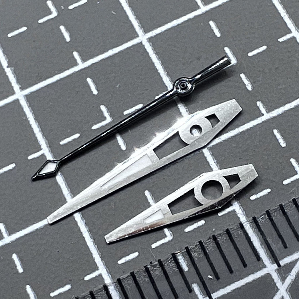 Lume Black Second Silver Trim Big Arrow Hands for Seiko NH35/36 NH38 NH72 NH70