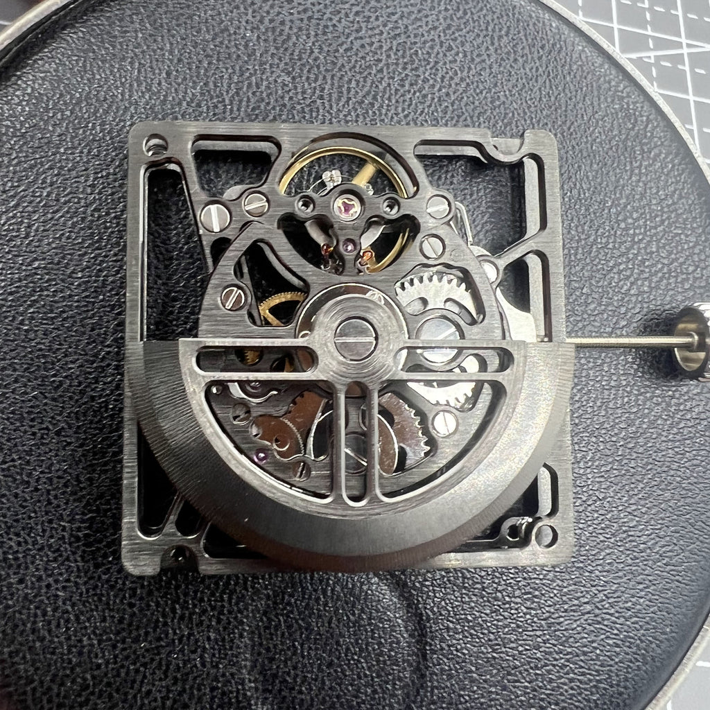 HZ1B01D Black Hollow Square Automatic Mechanical Movement