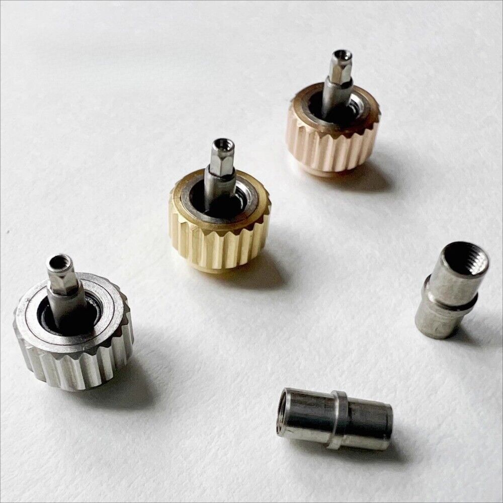 6.3mm Gold Watch Crown with Tube for OMEGA Seamaster 300 Watch