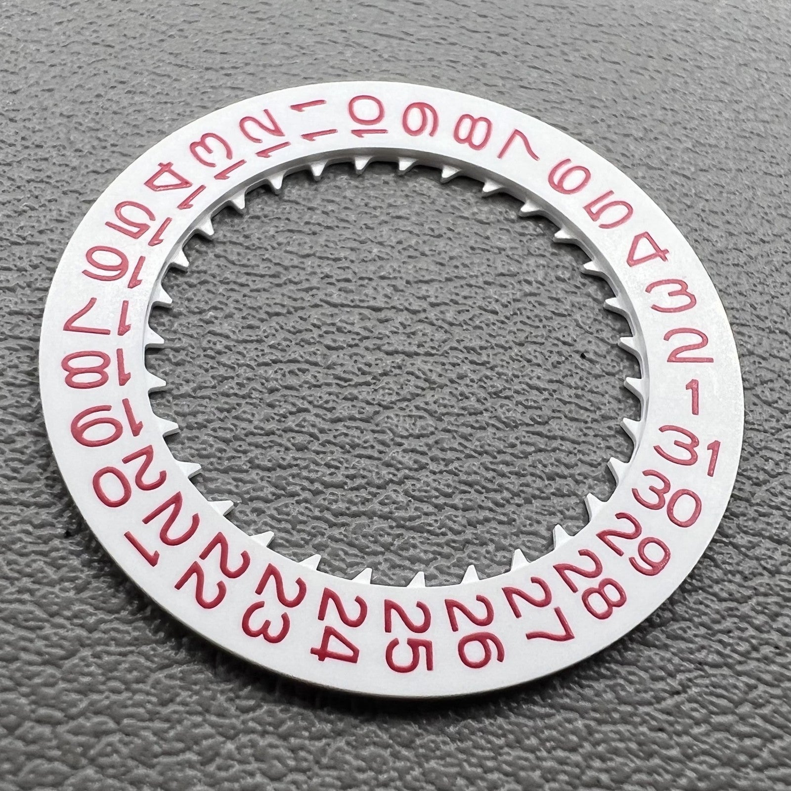 White Date Disk Wheel Red Font for NH36 NH35 Movement Date@3 Crown Position 3.8