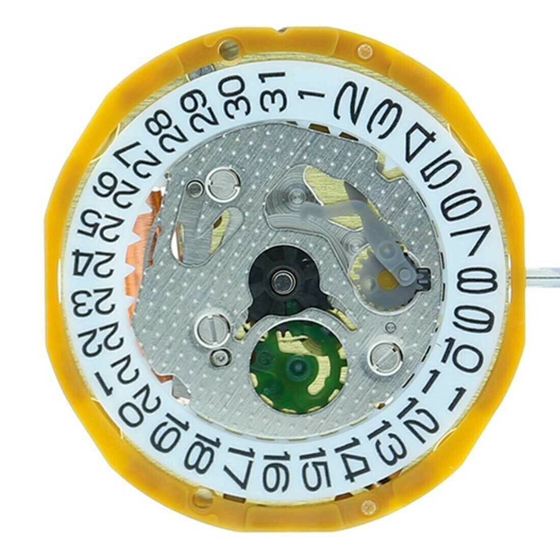 Miyota 9T15 Japan Quartz Movement Date at 3