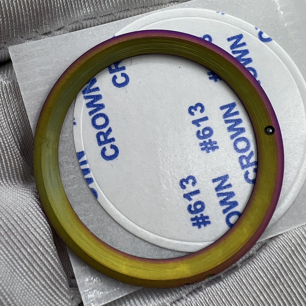38mm/30.5mm Watch Bezel Insert  Matte Rainbow Blue Golden Aluminium Watch Part