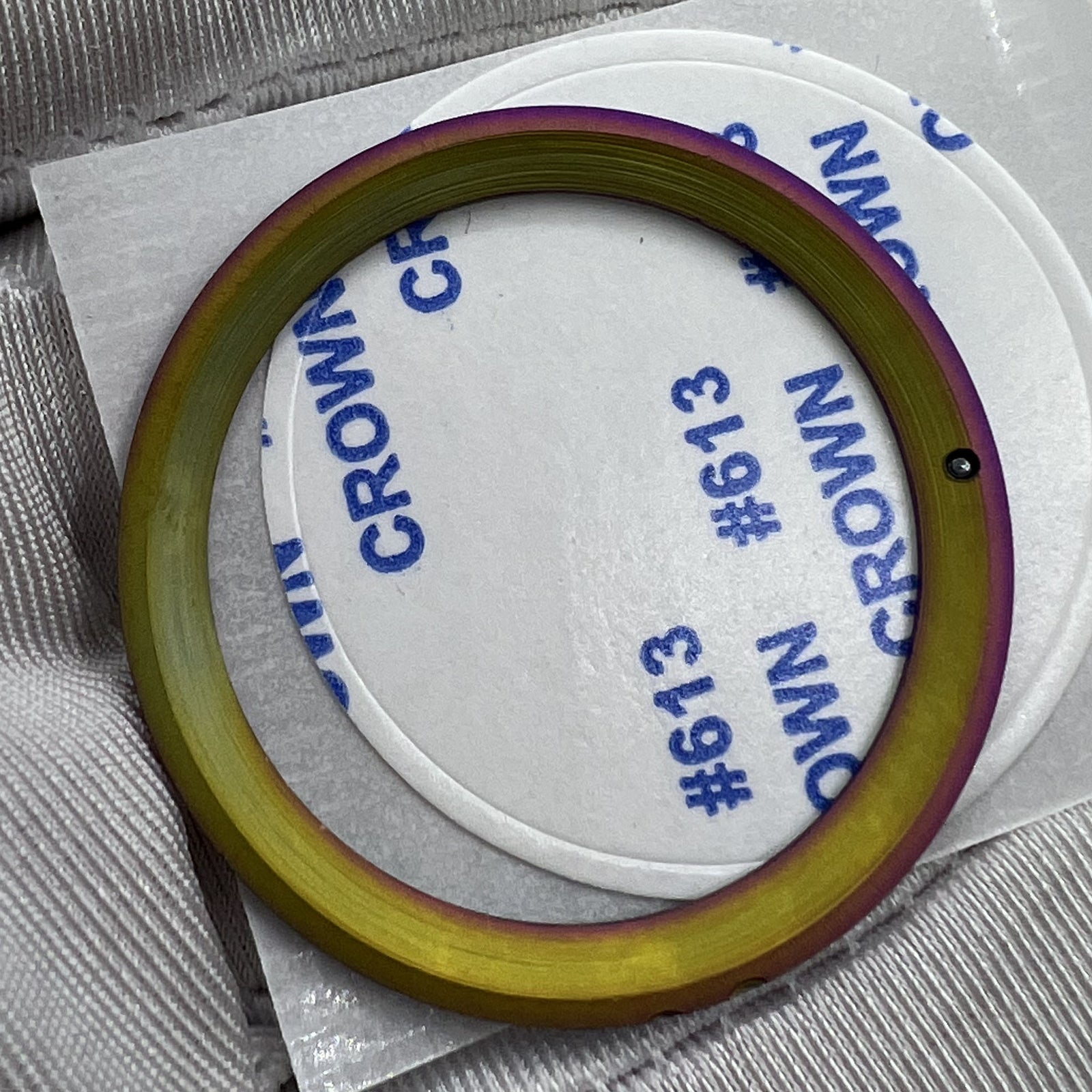 38mm/30.5mm Watch Bezel Insert  Matte Rainbow Blue Golden Aluminium Watch Part