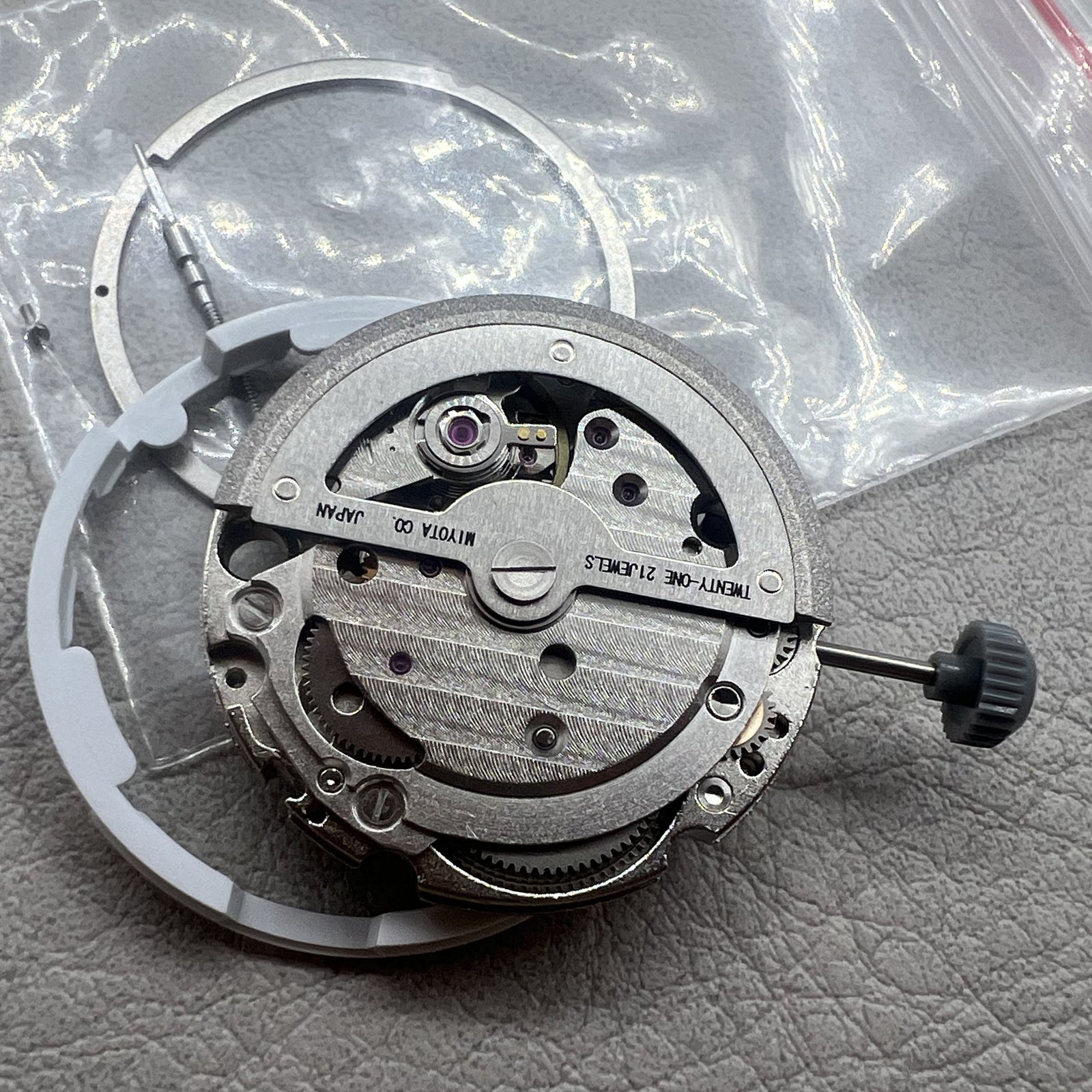Japanese Miyota 8245 Automatic Mechanical Movement Silver Hollow 2 Hands