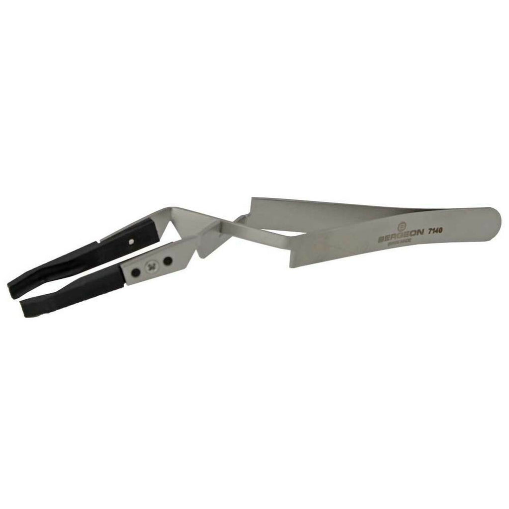 Bergeon 7140 Cross Locking Tweezers for Crystals and Dials