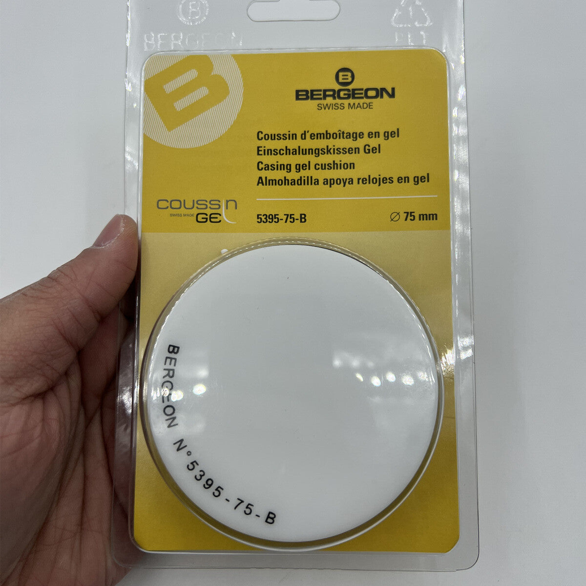 Bergeon 5395-75-B White Gel Watch Case Casing Cushion 75mm
