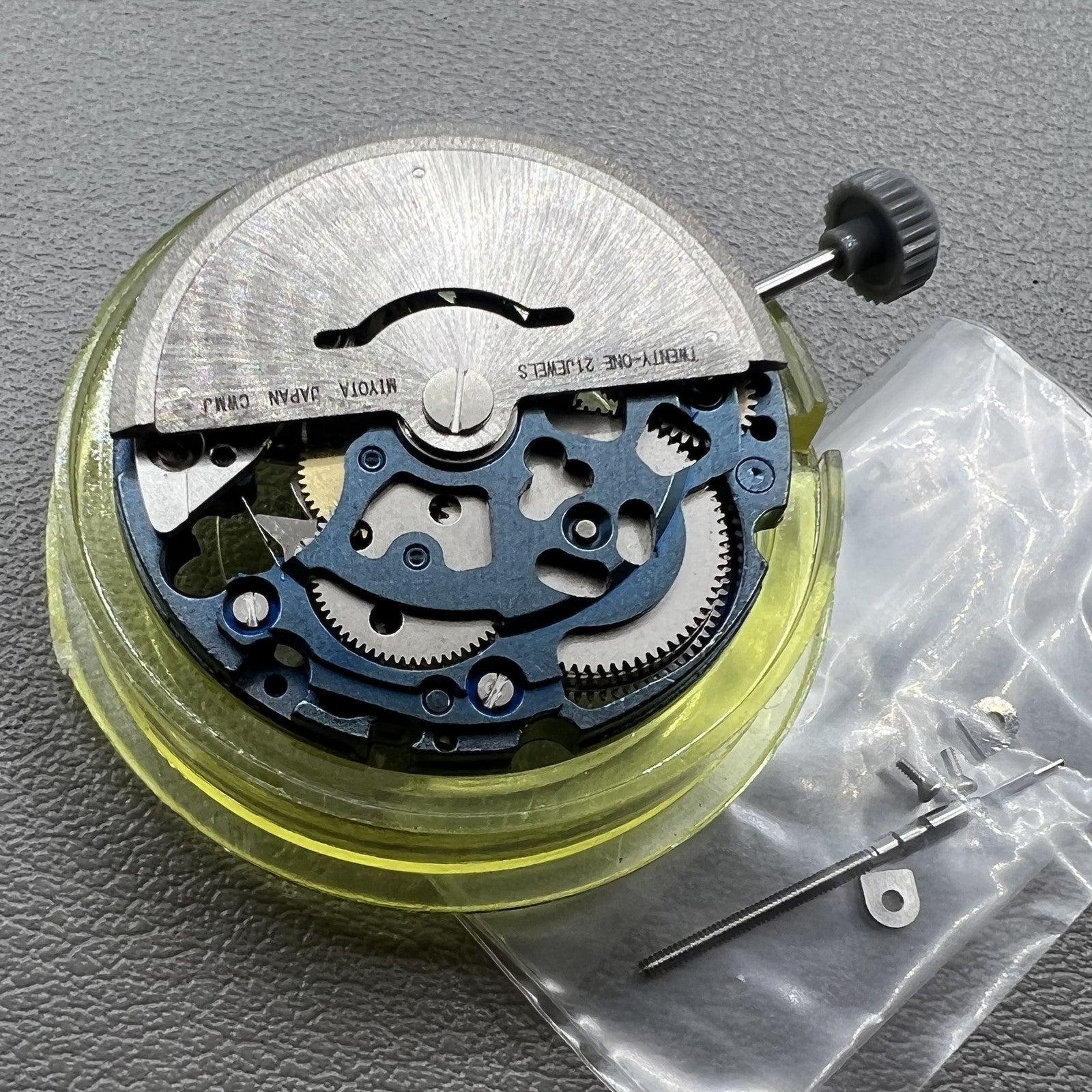 Genuine Miyota 8N24 Blue Hollow Automatic Mechanical Movement