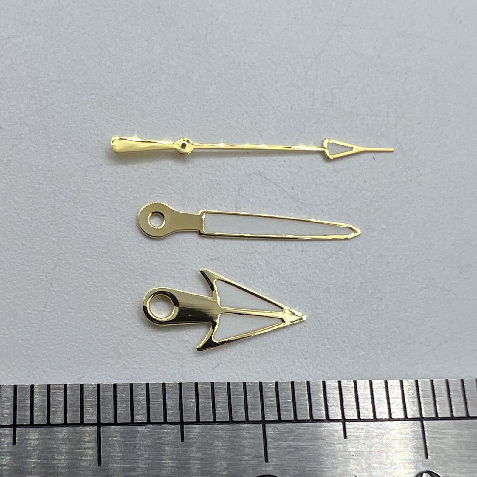 Arrow Shape Golden Trim 15mm Lume Watch Hands for Miyota NH35/NH36/NH38 Movement