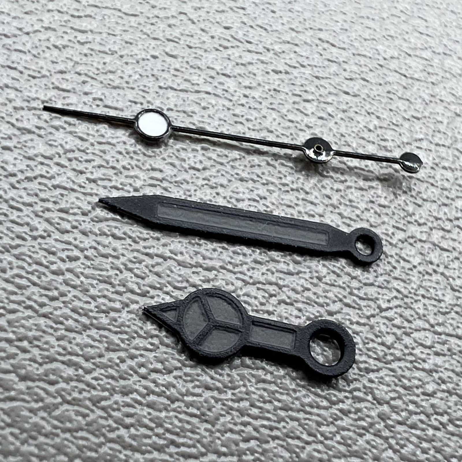 2 Sets Matted Black Trim Black Painted Lume Black Second Watch Hands for NH35/36