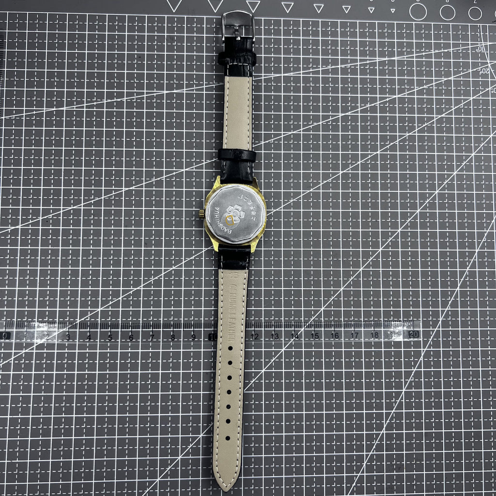 Shanghai 33mm Manual Mechanical Watch Golden Nail Blue Dial Square Case 17 Jews