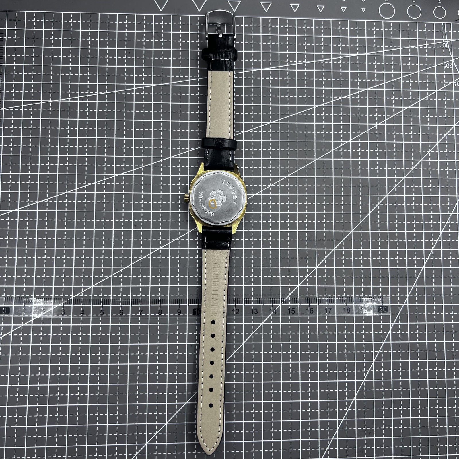 Shanghai 33mm Manual Mechanical Watch Golden Nail Blue Dial Square Case 17 Jews