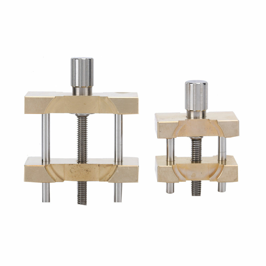 2PCS Watch Movement Holder Clamp Vise Copper Vintage Watchmakers Repair Tool