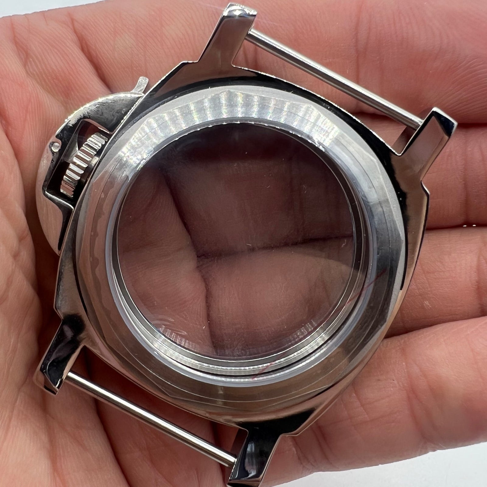 44MM Polished Stainless Steel Watch Case for ETA6497/6498 for ST3600/ST3620