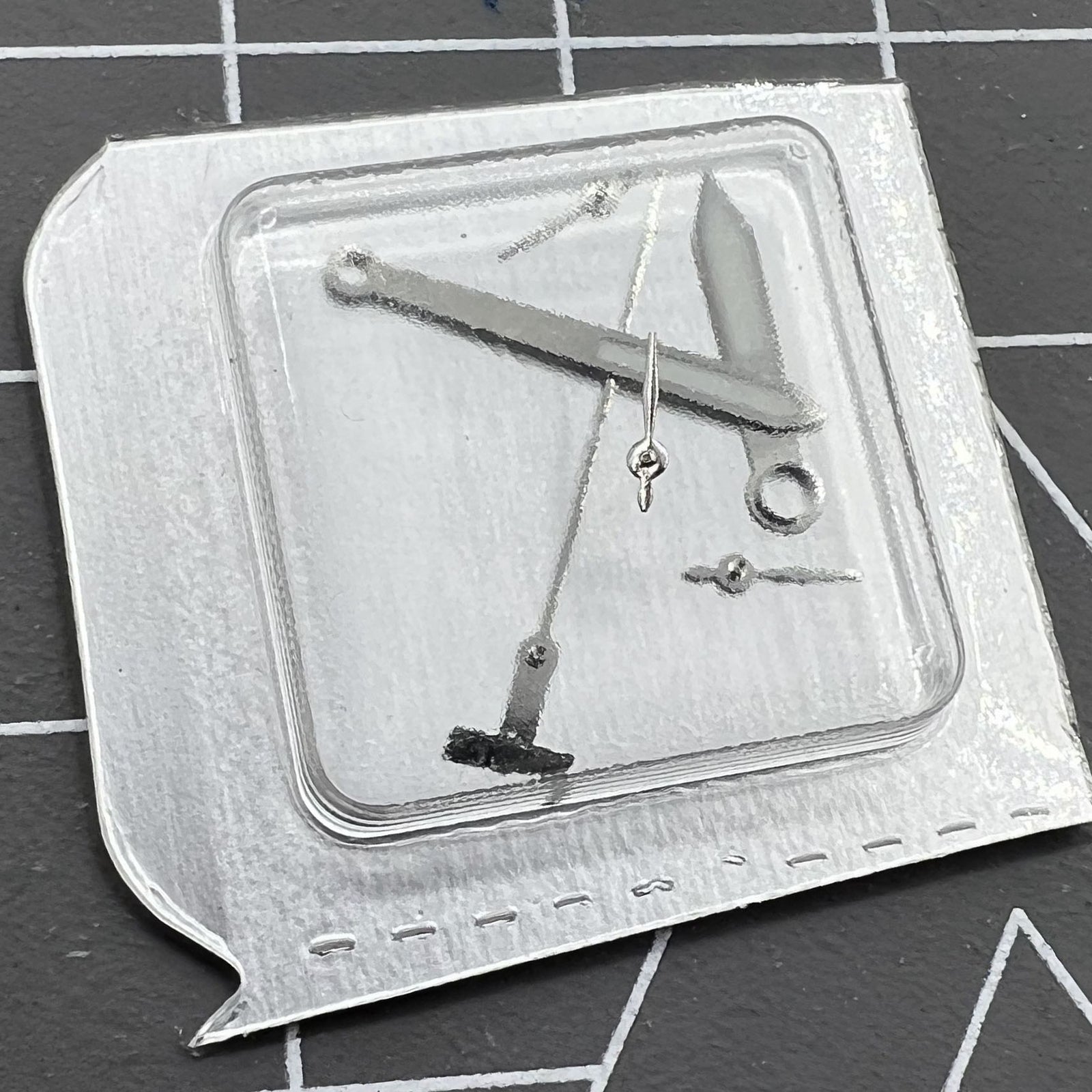 Green Lume Silver Trim Watch Hands Set Fit for ETA G10.211 G10.212 Movement