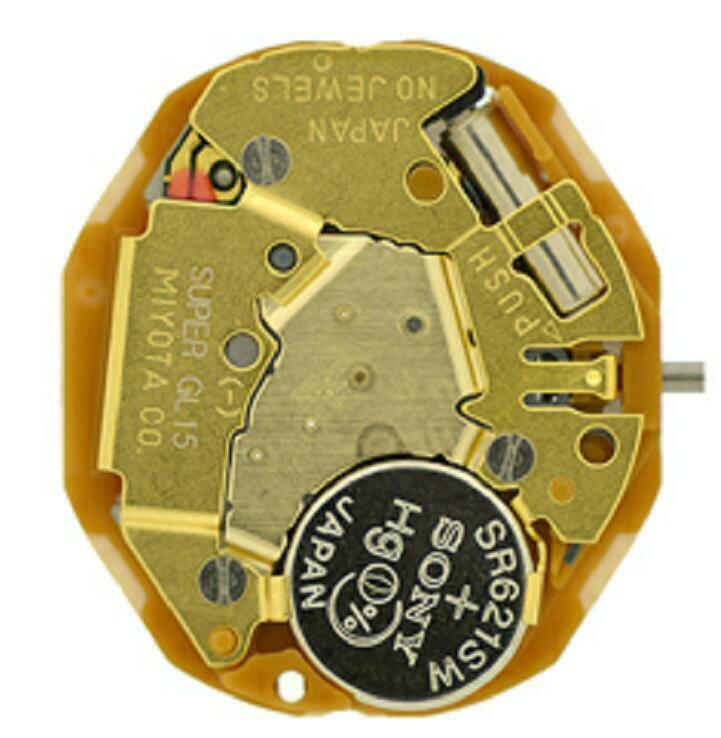 Miyota GL15 Japan Quartz Movement Date at 6