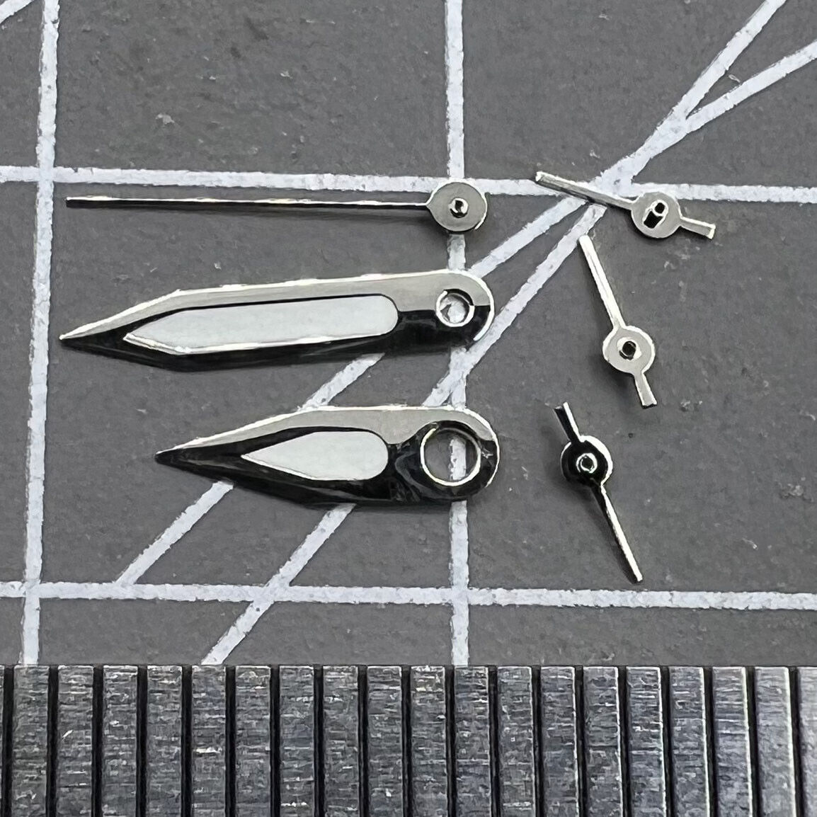 2 Sets Green Luminous Silver Trim Watch Hands for Miyota FS00 Movement