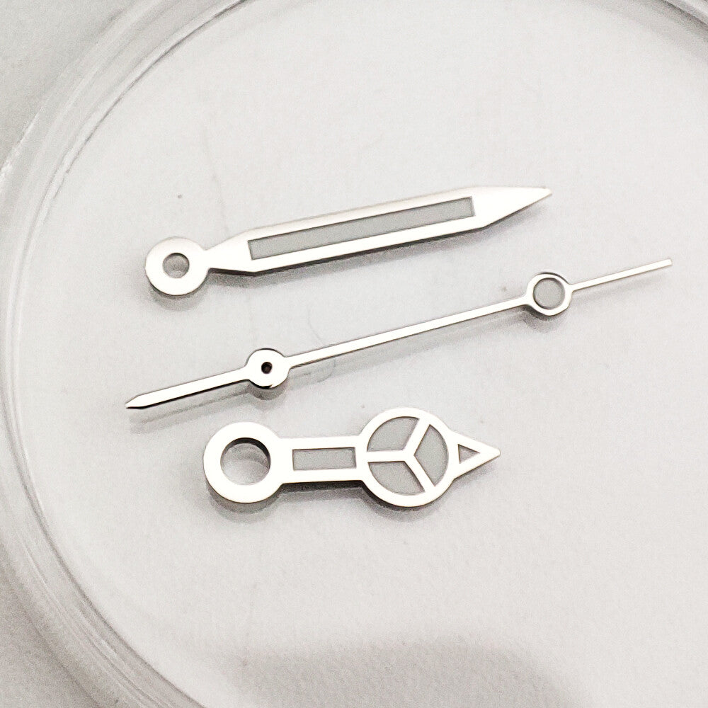 7.75*12*13MM Silver Trim Green Luminous Watch Hands For NH35A/NH36A Movement
