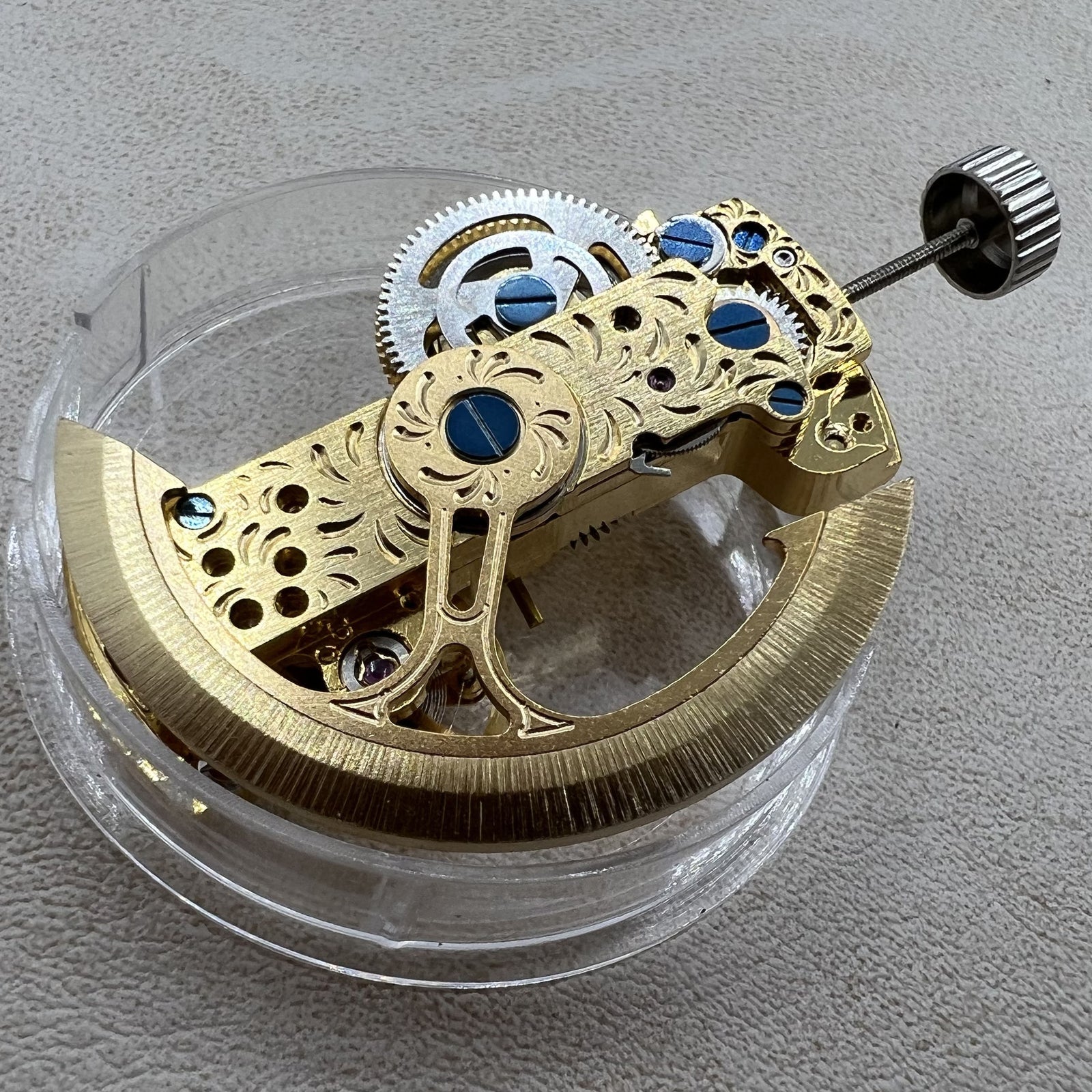 LG0806B Golden Rectangle Bare Balance Wheel Automatic Mechanical Movement