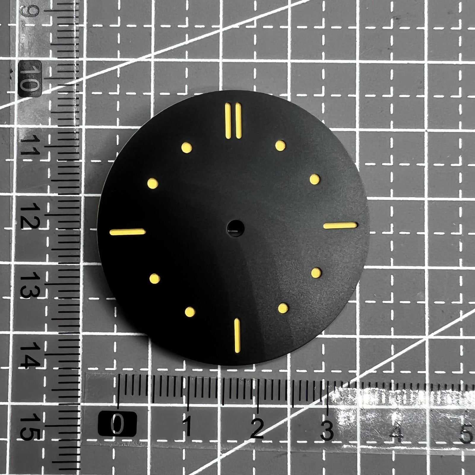 39mm Black Dot Green Luminous Watch Dial Suitable for Movement ETA 6497/6498
