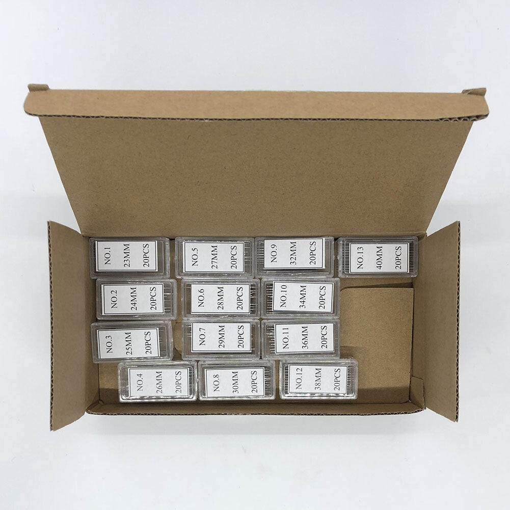 AB-605EL150 Set of 260PCS Stainless Steel Extra Long Spring Bar 1.5mm Diameter