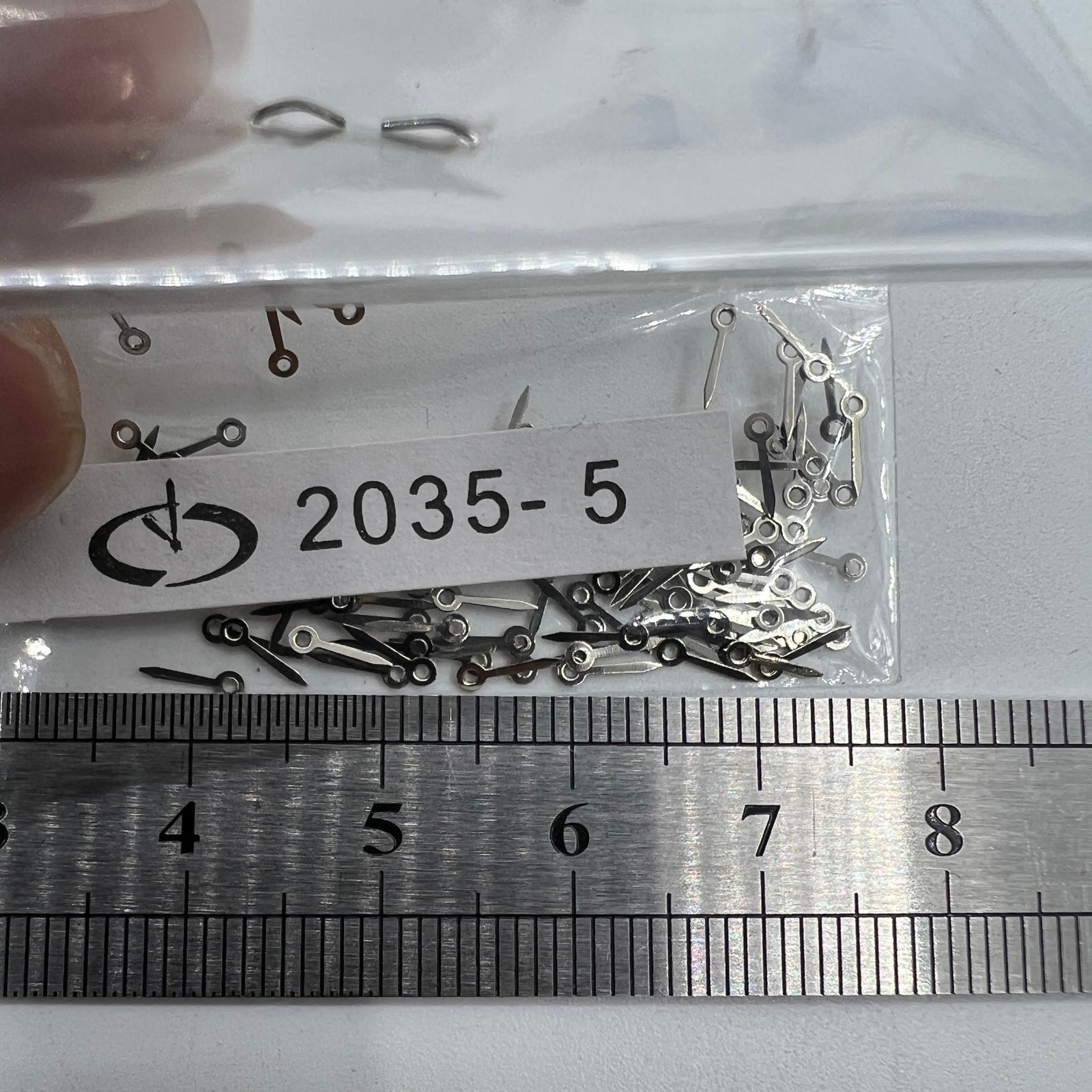 100 Sets 5mm Silver Second Hands Watch Hands for Miyota 2035 Quartz Movement