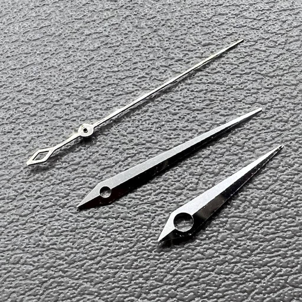 2 Sets/Pack 15mm Silver Rhombus Tail No Lume Hands for NH35/36 NH38 NH72 NH70