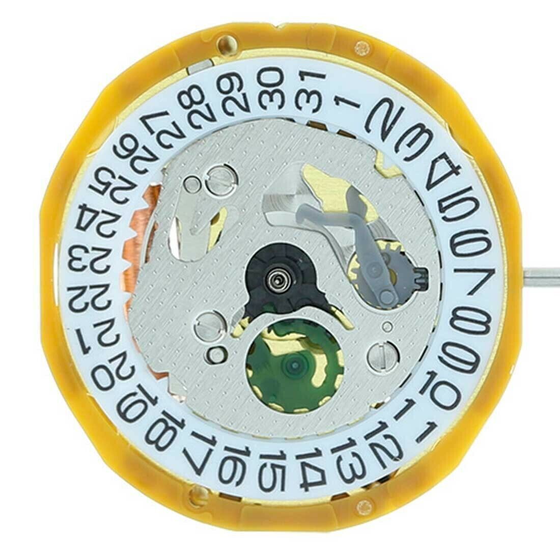 Miyota 9T13 Japan Quartz Movement Date at 6