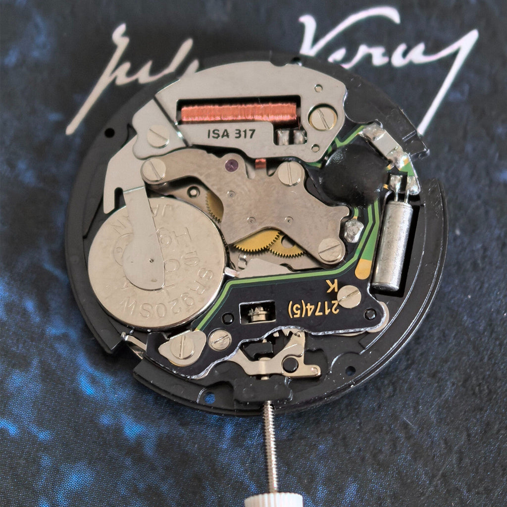 Swiss ISA317 Quartz Watch Movement 3 Hands Double Calendar Watch Part