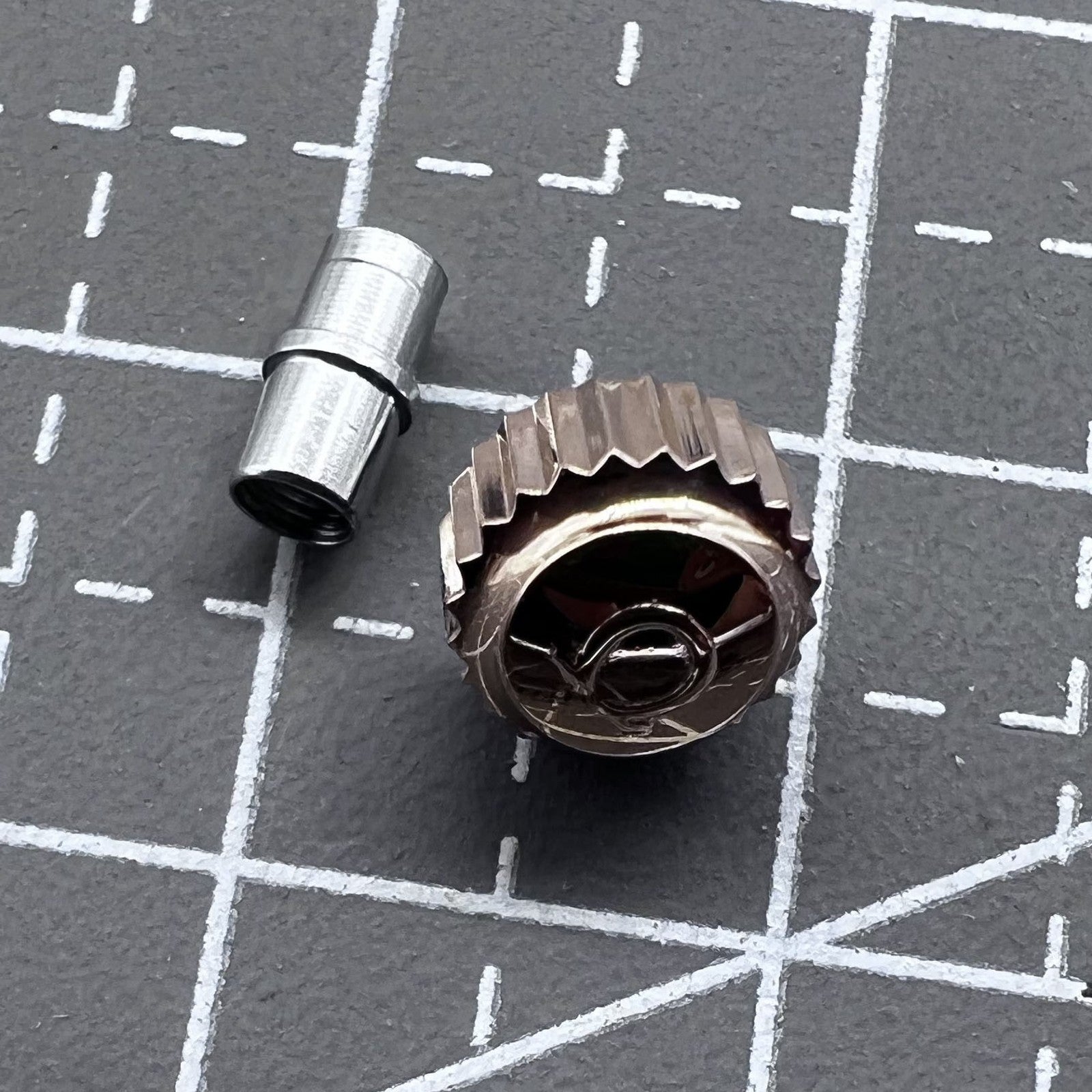 6.0mm Rose Golden Watch Crown with Tube for OMEGA Seamaster 300 Watch