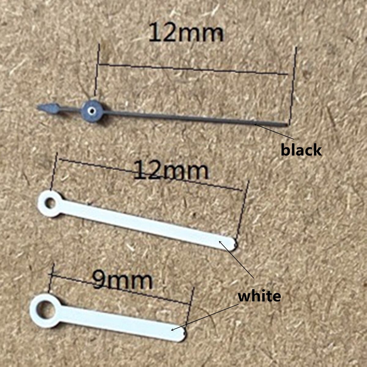 2 Sets/Pack 12mm Round Pointed White Painted Hands Set for Ronda 515 Movement