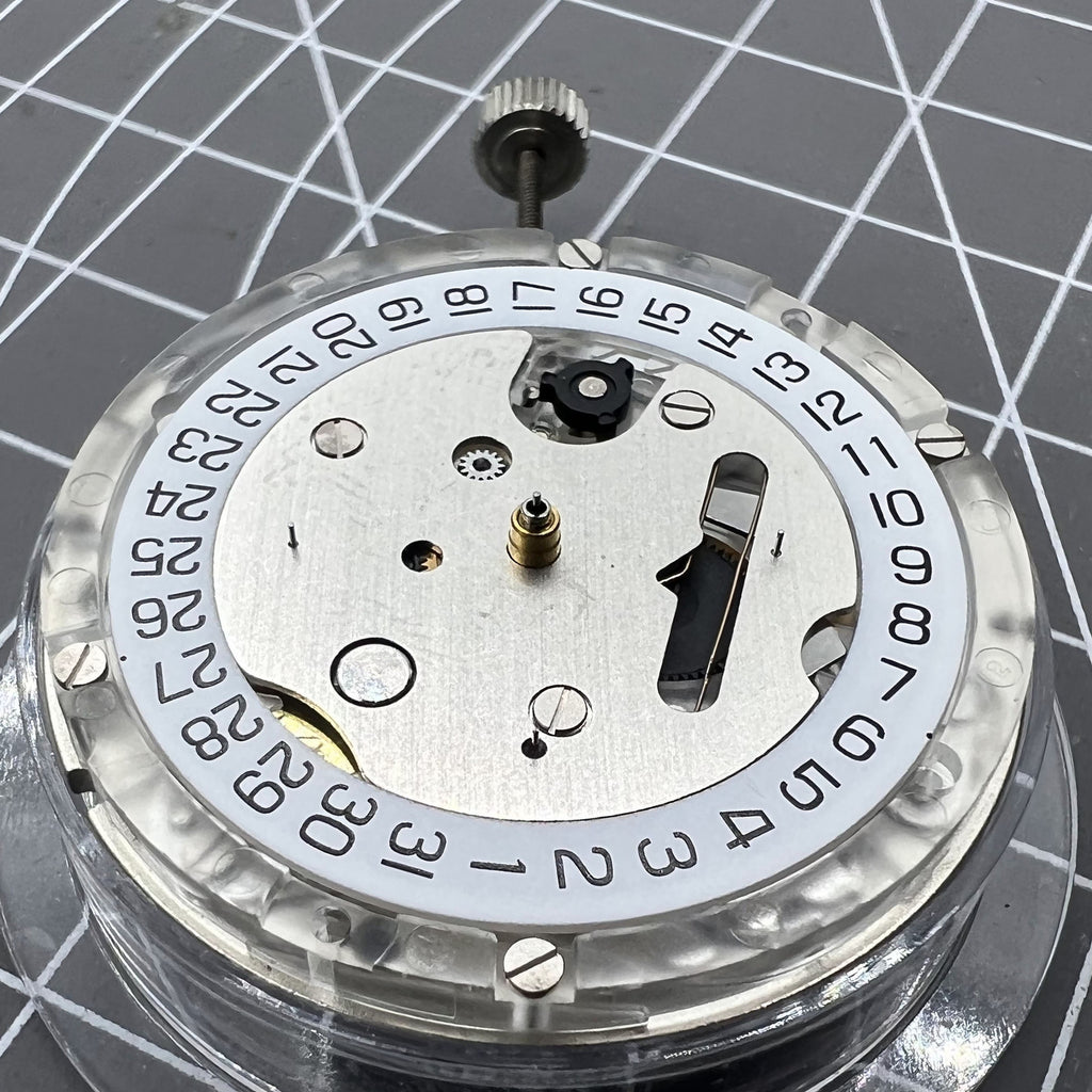 Genuine ETA C01.211 Swiss Made Chronograph Mechanical Movement 1853 White Dial