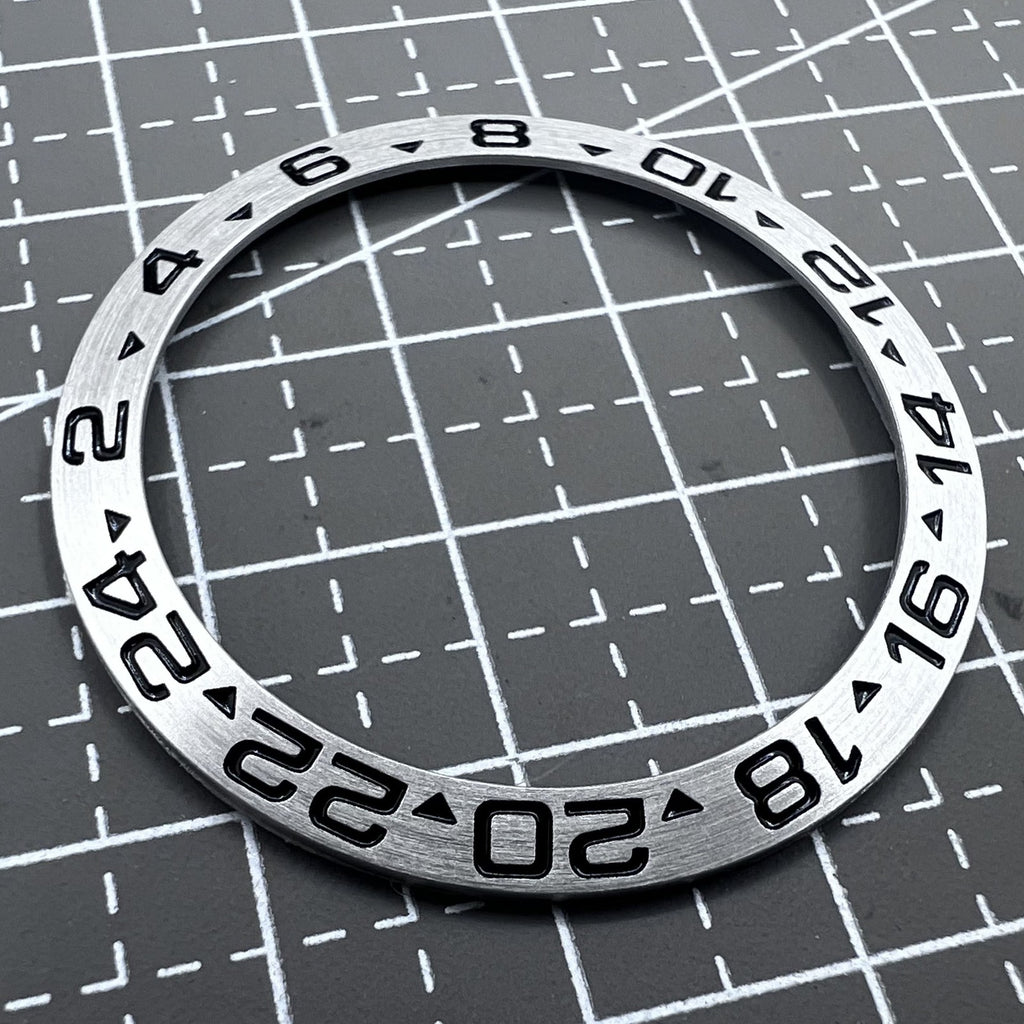 38mm Silver Ceramic Watch Bezel GMT for 40mm Men Automatic Mechanical Watch