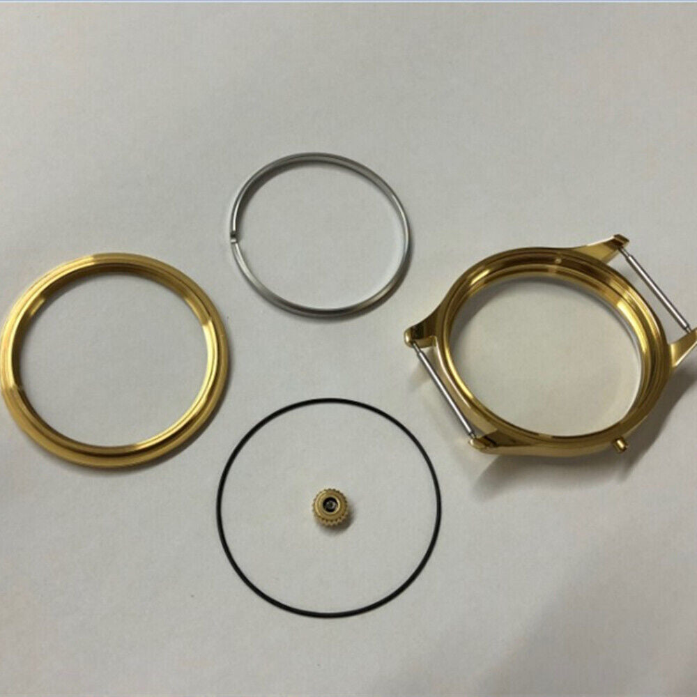 44mm 316L Golden Watch Case for Movement Seagull ST3600/ST3621/ETA6497/ETA6498