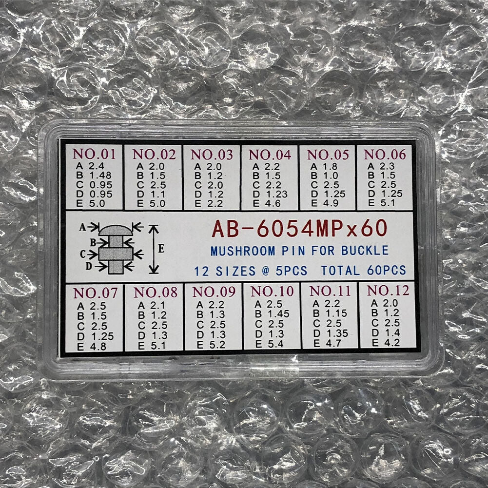 Center Locking Pin Or Mushroom Head For The Bottom Of A Clasp Refills 60PCS/Box