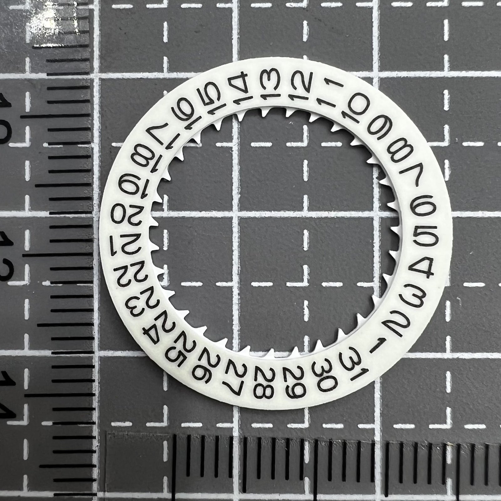 White Background Blue Luminous Numerals Disk Date Wheel for Miyota NH35 NH36
