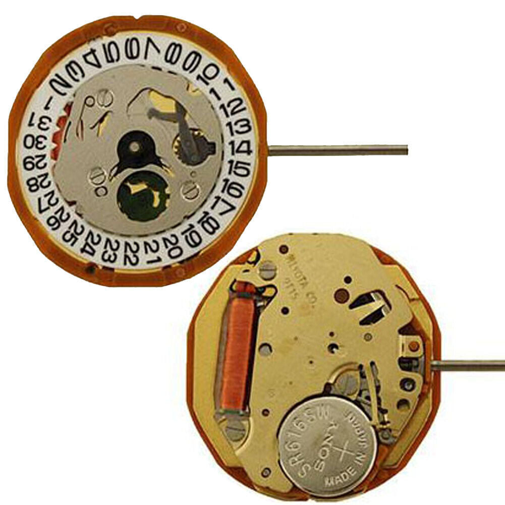 Miyota 9T15 Japan Quartz Movement Date at 3