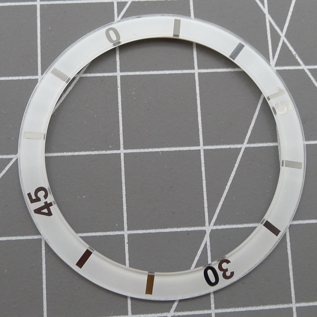 36mm White Numberal Ceramic Watch Bezel Insert for Men Women Watch