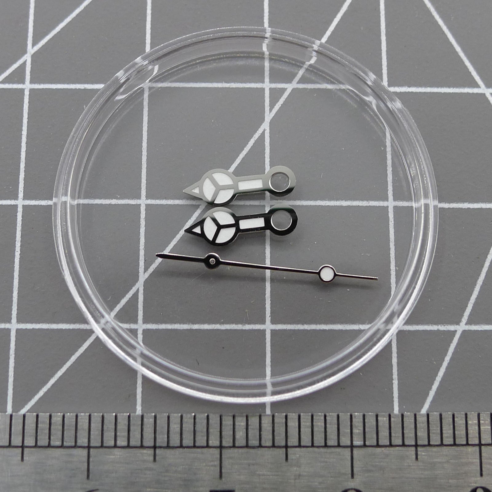 7.75*12*13MM Silver Trim Green Luminous Watch Hands For NH35A/NH36A Movement
