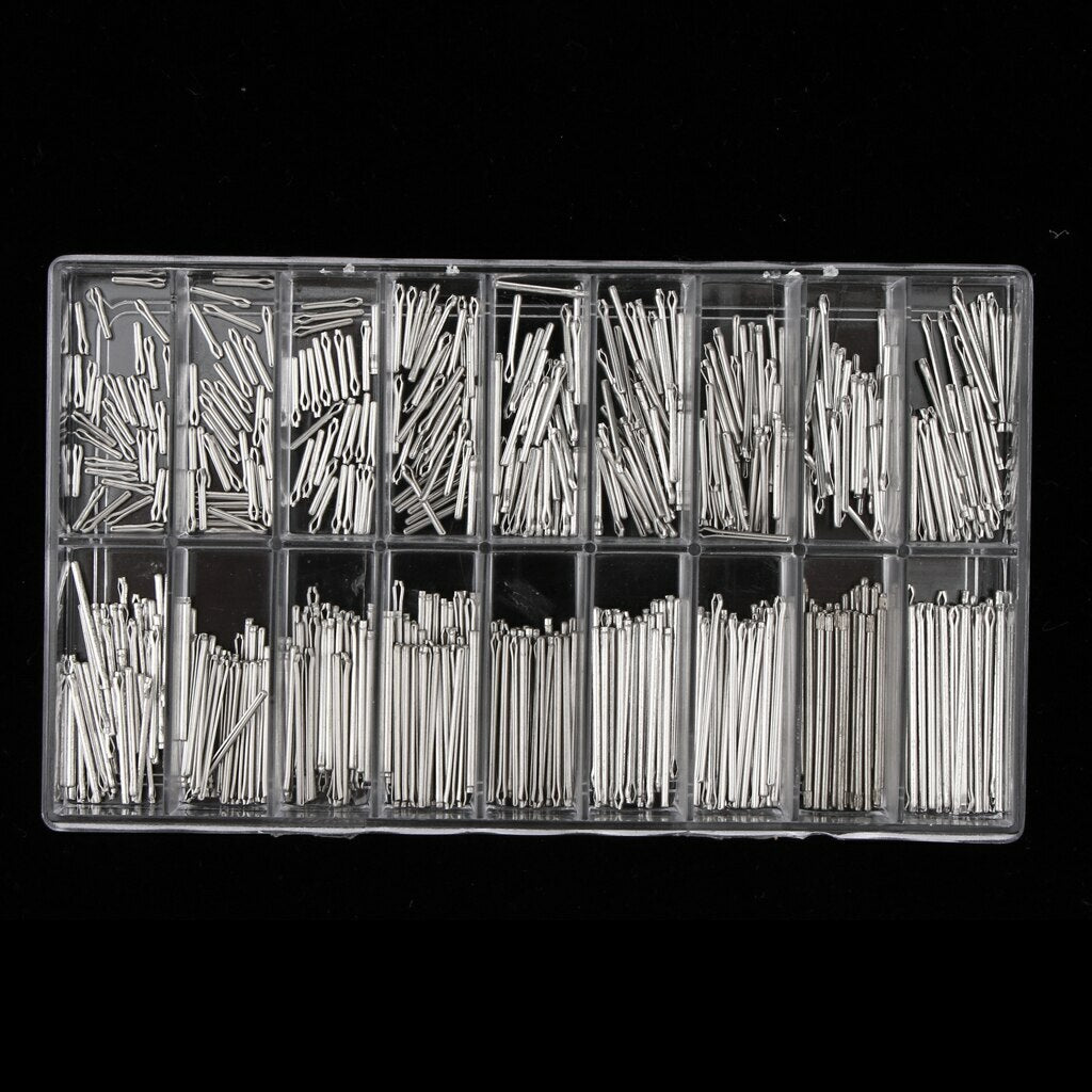 360 Pieces Watch Band Split Pins Stainless Steel With Double Flange Connector