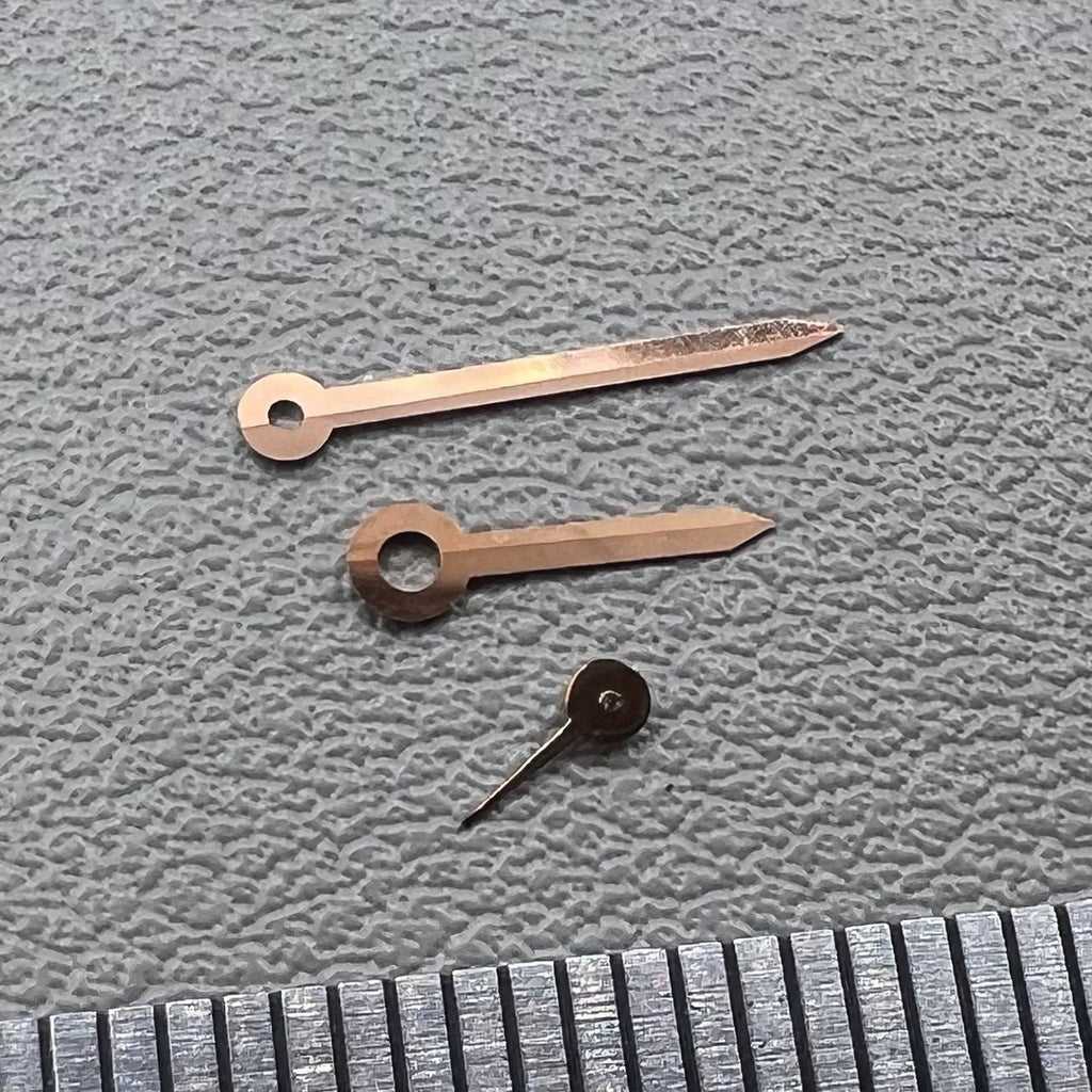 2 Sets/Pack Rose Golden Trim Arrow Shape Watch Hands for Miyota 1L45 Movement