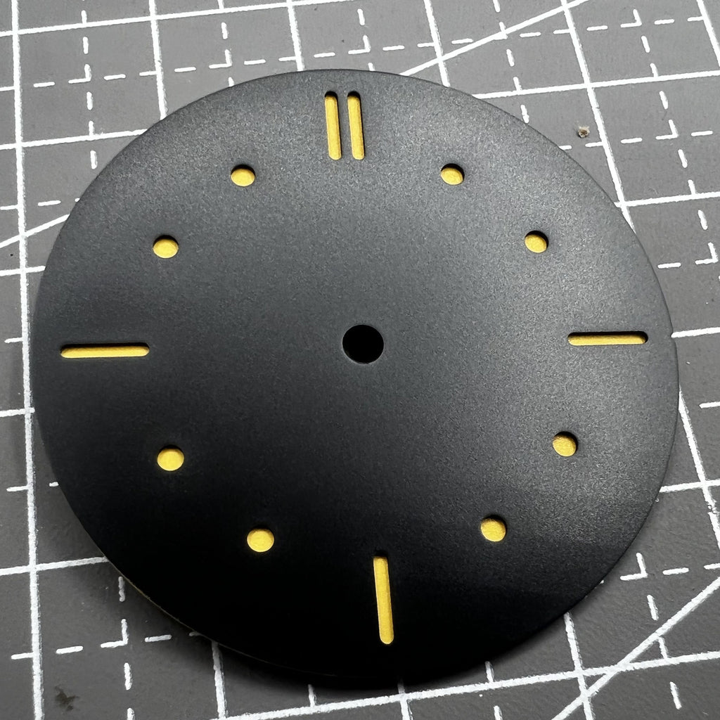39mm Black Dot Green Luminous Watch Dial Suitable for Movement ETA 6497/6498