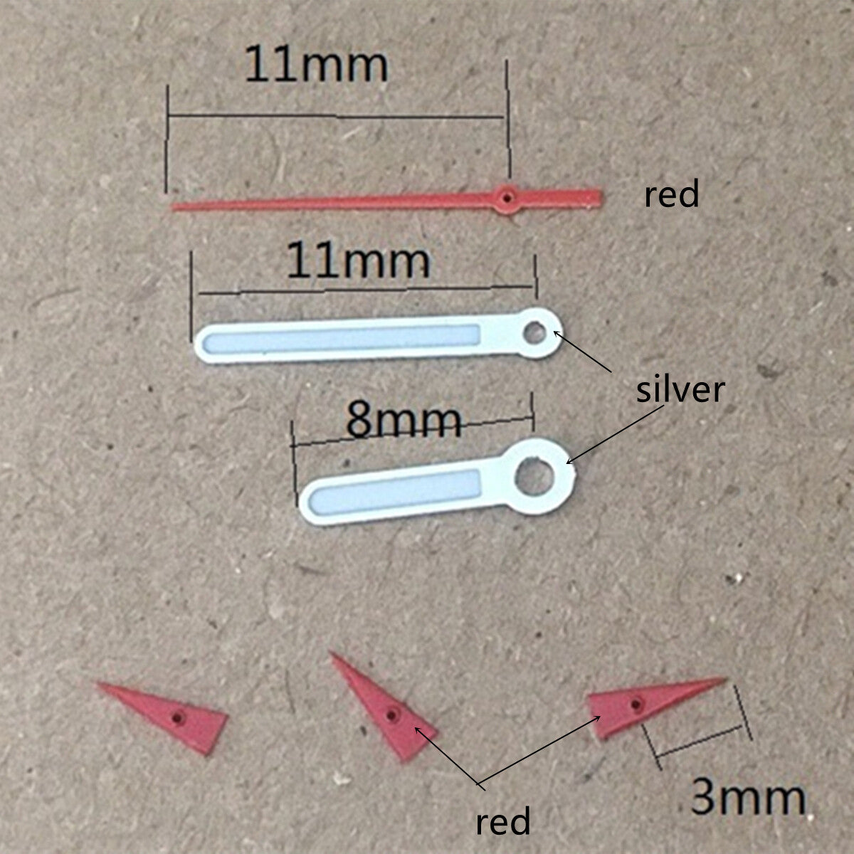 2 Sets/Pack Round Pointed Green Luminous Hands for Miyota OS10 OS20 OS60 OS80