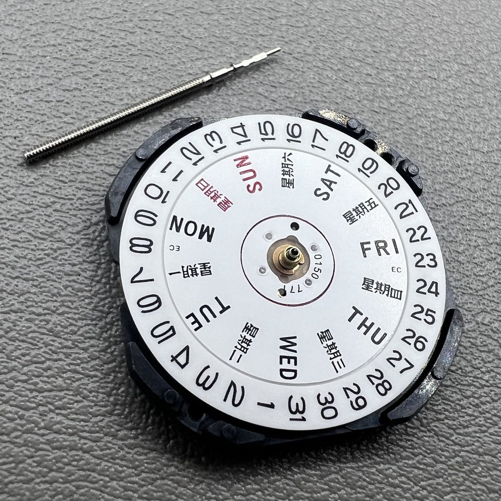 Japan VX33 VX33E Watch Quartz Movement Single Calendar Chinese / English Disk