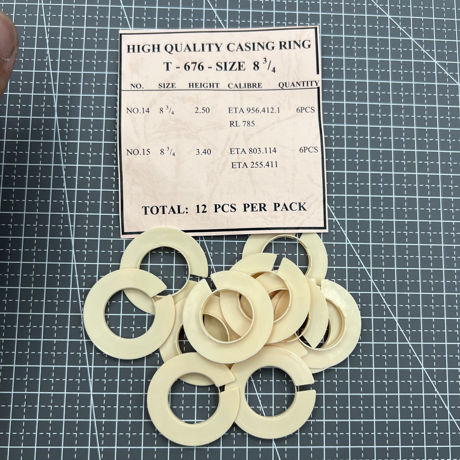 12 PIECES 2 Ligne Sizes Movement Case Spacer Casing Ring Holder #T-676-SIZE 8.75
