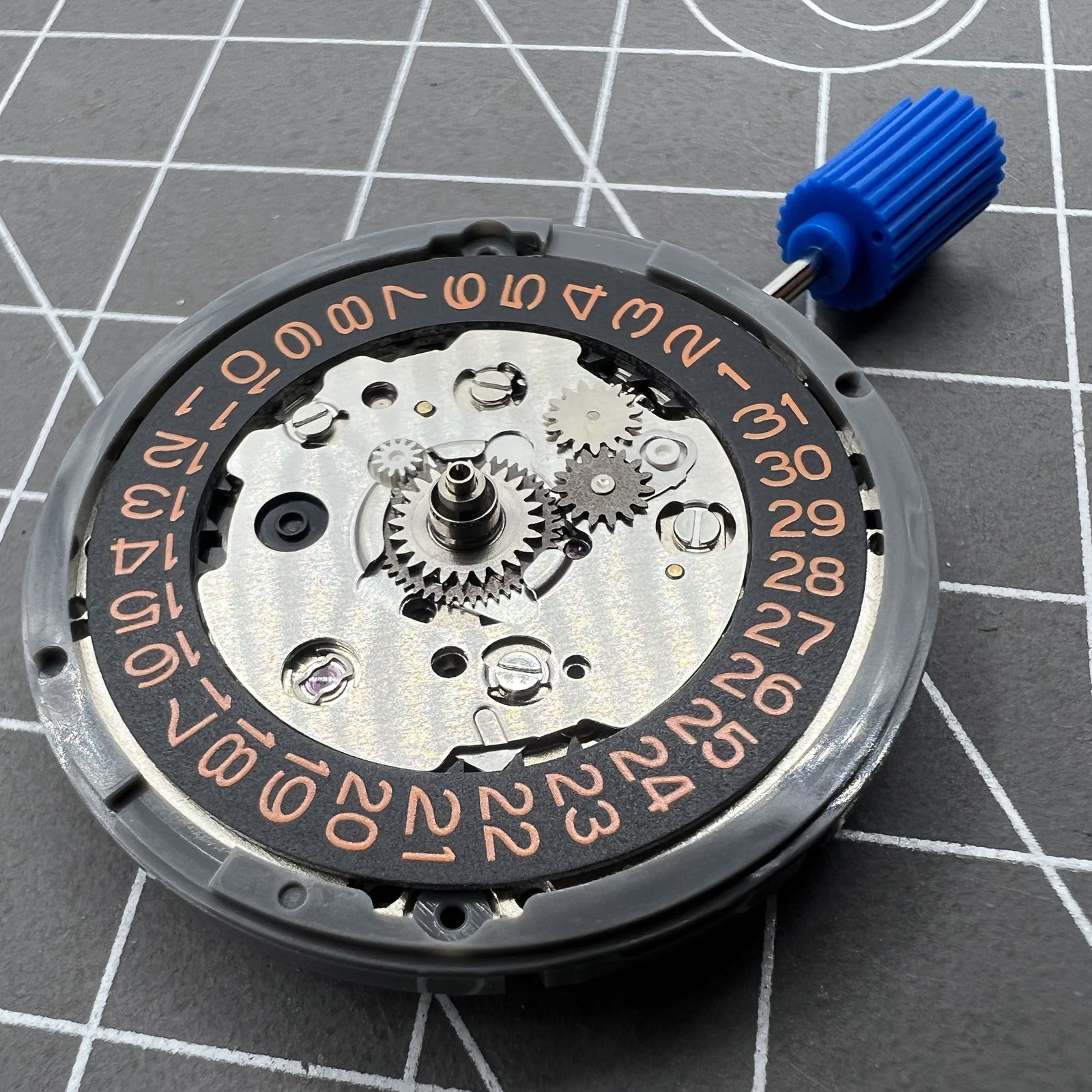 Seiko NH34 Automatic Mechanical GMT Movement Hacking Seconds Orange Font