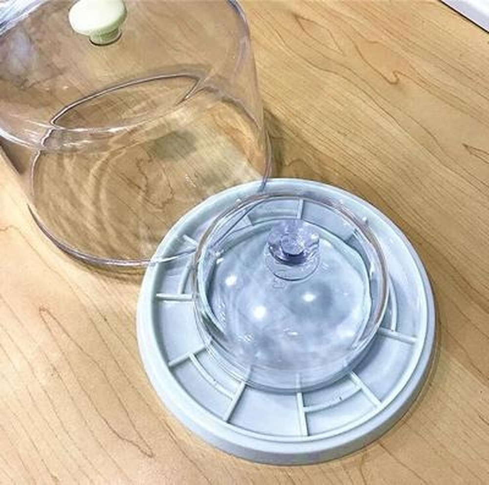 Two Plastic Transparent Double Dust Cover Watchmaker Watch Parts