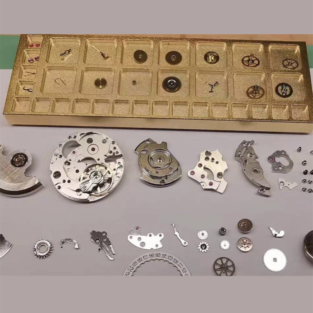 33 Grids Suqare Copper Golden Storage Tray Container for Screws Watch Repair Kit