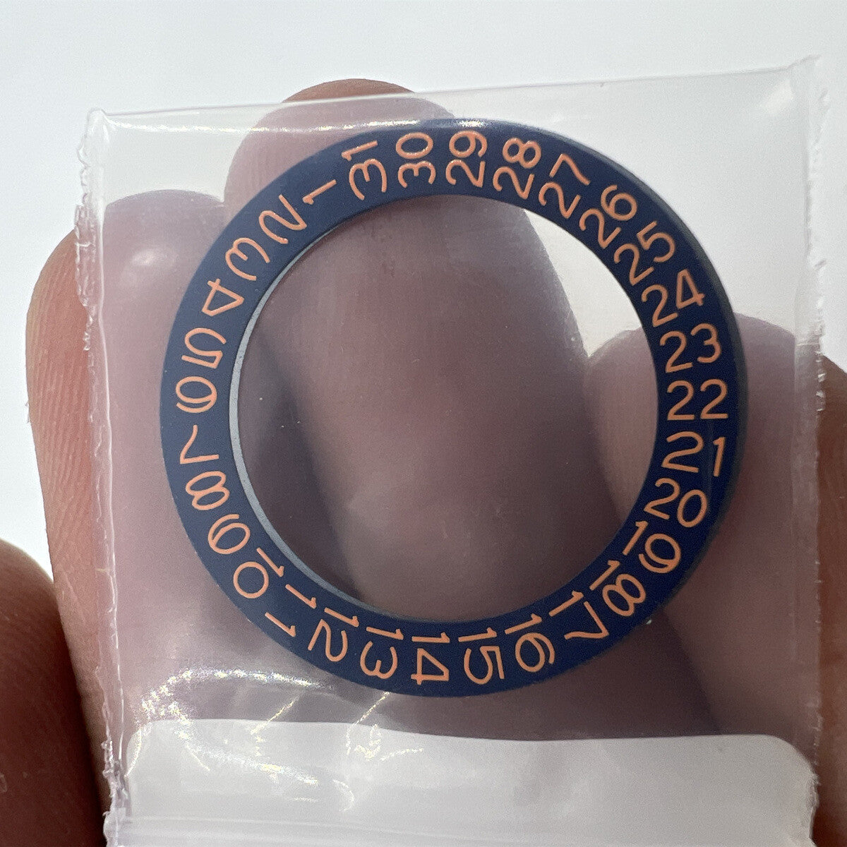 Denim Blue Background Tangerine Orange Font Disk Date Wheel for Miyota NH35 NH36